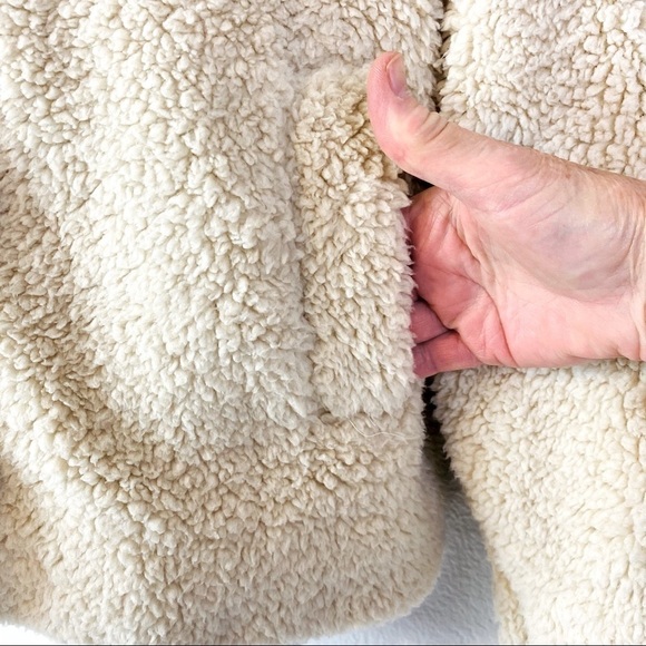 Fashion On Earth Cream Sherpa Teddy Coat Size S - Picture 4 of 9